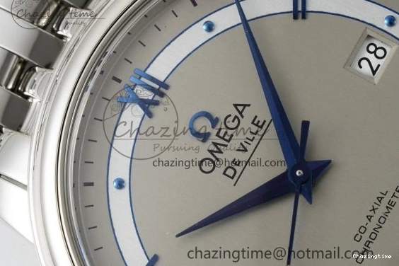0506 FlexibleFit De Ville SS TWF 1:1 Best Edition Gray Dial Blue Markers on SS Bracelet MIYOTA 7843